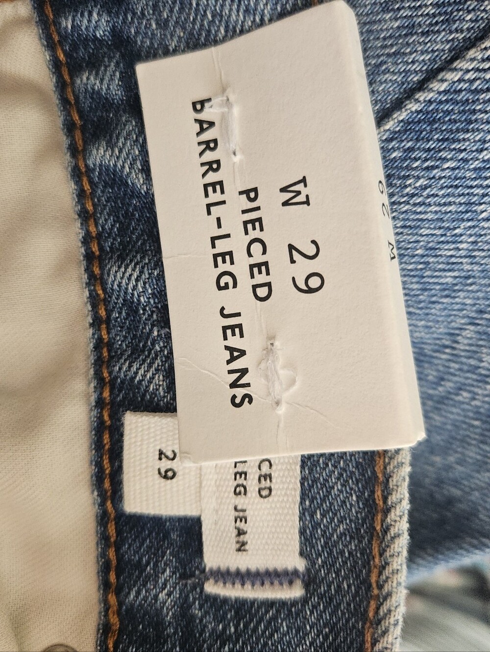 NWT Madewell pieced barrel leg jeans, W29 - Picture 12 of 12